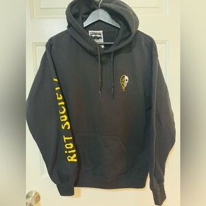 RIOT SOCIETY x Skull and Flame Mens Hoodie